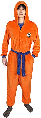 for Son Goku Anime Cosplay Costume Plush Pajamas (S/M)