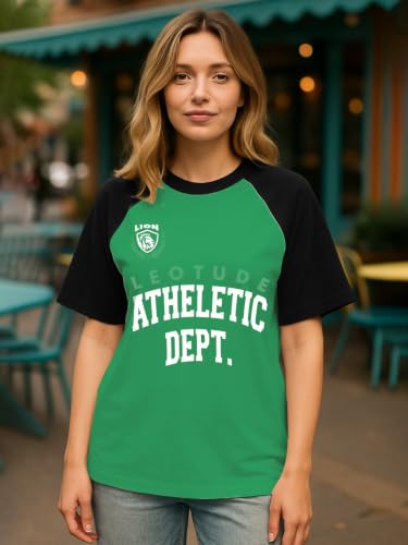 Image of LEOTUDE Half Sleeve Round Neck Tshirt for Women, Oversized Longline