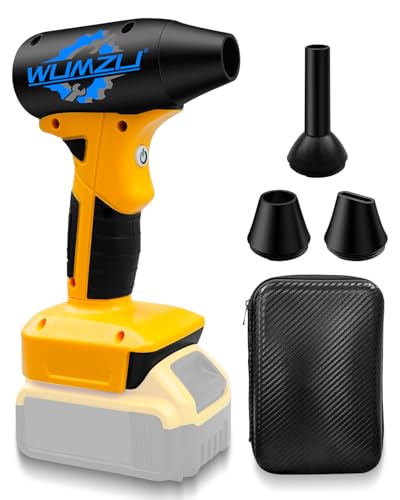 Portable High-Speed Compressed Air Duster with 130000 RPM Turbo Fan Compatible with DeWalt 20V Battery for Computer Keyboards PC and Car Cleaning (Battery Not Included)