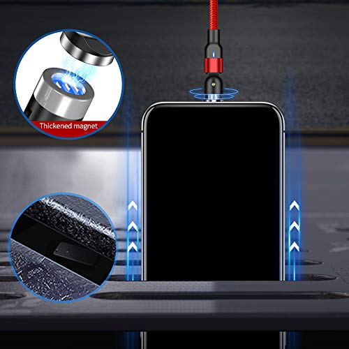 Btuty Cabo de dados de sucção magnética giratória de 540 graus Cabo de carregamento rápido 3A Cabo d