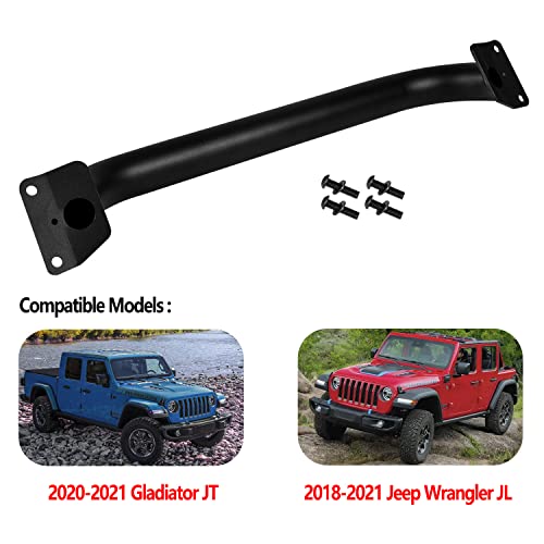 Deecaray 82215351 Grille Winch Brush Guard, Black, Compatible With 2018-2021 Jeep Wrangler Jl & 2020-2021 Gladiator Jt #TOP4