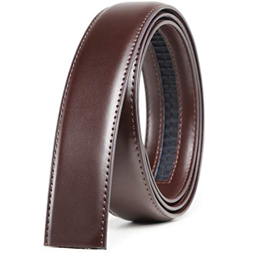 Image of Founders & C Mens Leather Ratchet Belt Strap Only 1 3 /8 inch Without Buckle,Replacement Strap Suitable for 40MM Slide Buckle
