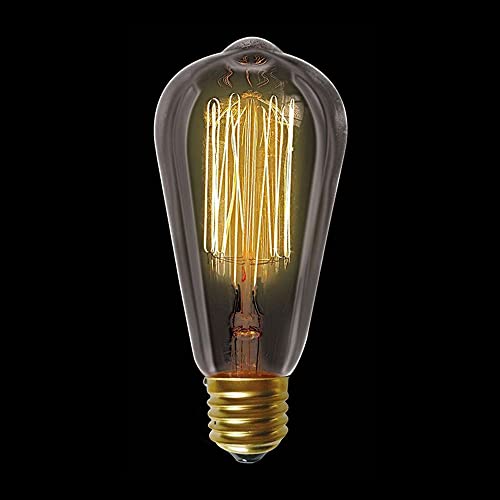 Taschibra ST64 11050128, Lamp Filamento de Carbono E27, 40W, Ambar