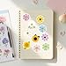 DADERXY 1500 Pcs Flower Stickers for Kids, 12 Floral Watercolour Label Stickers, Flowers Roll Sticker for Scrapbooking, Water Bottles, Envelope Decoration
