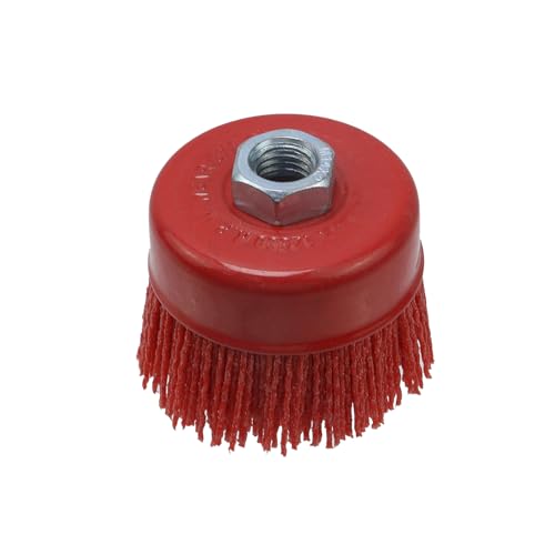Image of 1Pcs Nylon Cup Brush 3 inch Nylon Filament Brush for Removal Rust Corrosion Paint, Abrasive Filament Cup Brush for Angle Grinder