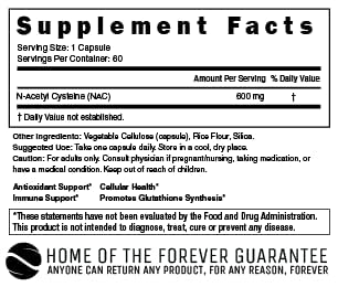 Nature's Fusions Nac Supplement N-Acetyl Cysteine - (2 Pack) Nac 600 Mg - Anti Aging Supplement, Antioxidant Supplement, Liver And Lung Support, Boost Glutathione - N Acetyl Cysteine (120 Capsules) #TOP1
