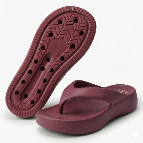 Image of ORTHO JOY Orthopedic Slippers for Women | Soft Cushioned EVA Flip Flops with Arch & Heel Support | Lightweight Anti-Slip Comfort Footwear for Daily Wear, Indoor & Outdoor