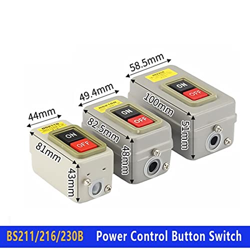 Interrupteur à pression BS211B de commande de puissance pour moteur triphasé 1,5 kW