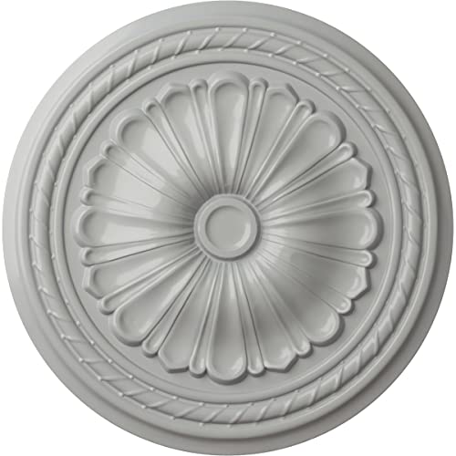 Ekena Millwork CM20ALFRF Alexa Ceiling Medallion, 20 1/2 OD x 1 7/8 P, Frost