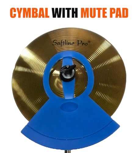Image of Softline Pro SP-DPPK-Kit 12 inch & 10 Corners Dumbed Drum Practice Pad Kit, Double Side with Stand & Bag (SP DPPRK-5PC)