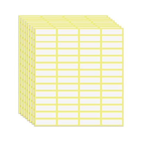 840 Stück 38x13mm Etiketten Selbstklebend zum Beschriften, Universal Aufkleber Etiketten Haushaltsetiketten Tiefkühletiketten Adressetiketten für Flaschen, Aktenordner, Glasboxen, Schule, Büro, Küche Cover