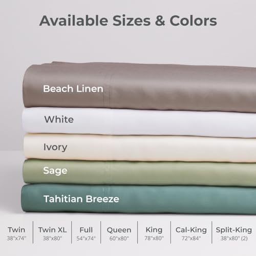 Cariloha Classic 4-Piece Twill Sheet Set | Sage | Queen | Viscose Material |Extra Soft, Cooling for Hot Sleepers, Corner Bands - Thumbnail 5