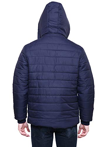 Image of Full Sleeve Nylon Quilted Hooded Jacket for Men