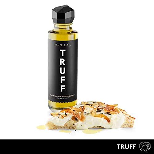 TRUFF Black Truffle Oil - Black Truffle Infused Olive Oil - Gourmet Dressing, Seasoning, Marinade, or Drizzle, Non-GMO, Gluten-Free, 5.6 fl.oz