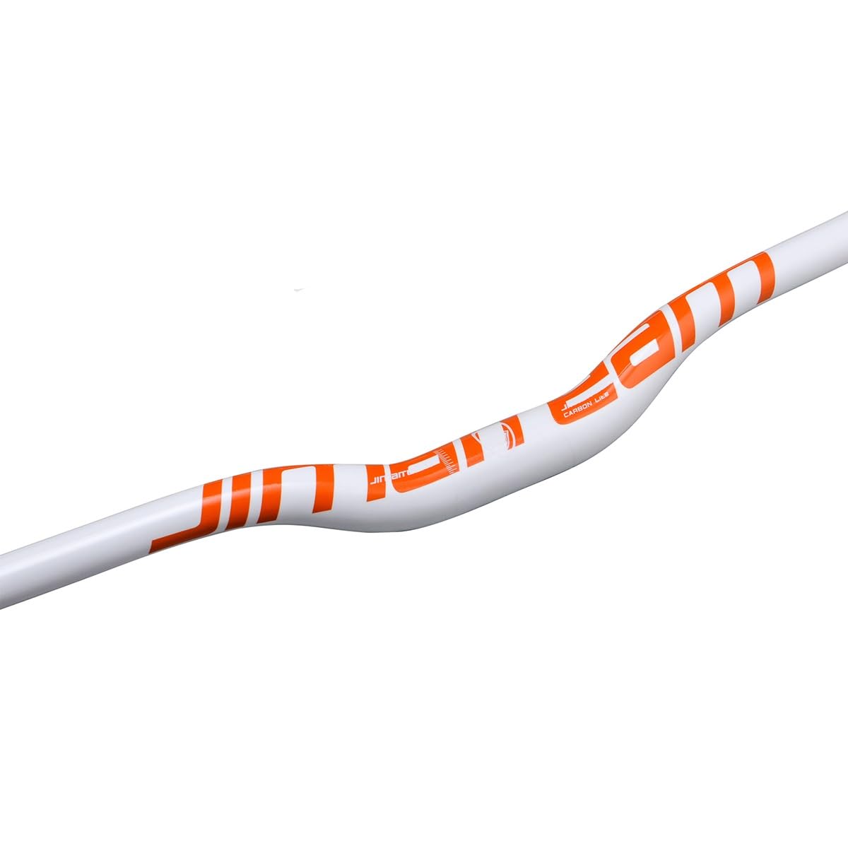Guidon de VTT en fibre de carbone, rehausseur de 31,8 mm, compatible avec les tailles 580/600/620/640/660/680/700/720/740/760 mm (couleur : orange, taille 760 mm)