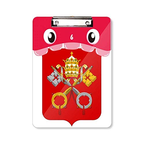 Porte-bloc Vatican A4 support écriture pince métallique blason Europe
