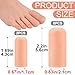 Alpinleux 10 Pack Gel Toe Protectors, Soft Elastic Toe Covers for Big Toe, Toenail Cushions Toe Cap Toe Sleeves for Ingrown Toenails, Missing Toenails, Blisters, Corns, Calluses (Beige, 2 Sizes)