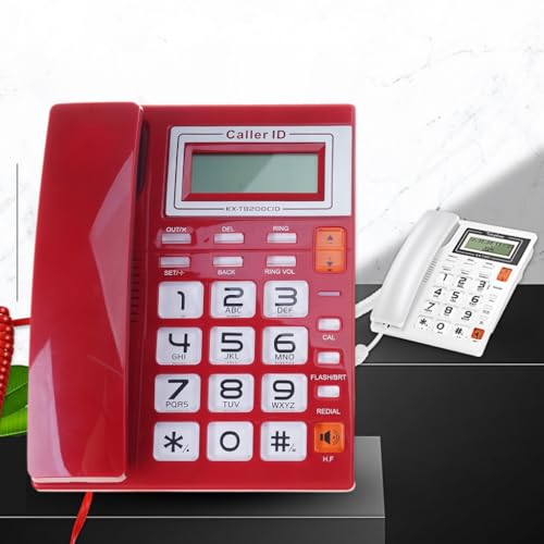 Téléphone fixe filaire à gros boutons pour maison et bureau