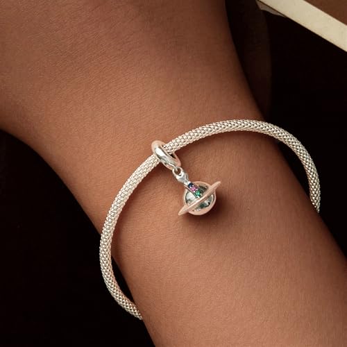 Dijes de planetas plata 925 para personalizar pulseras temáticas 6