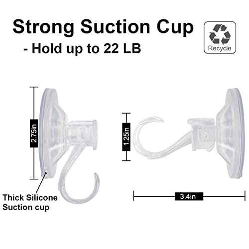 Stami Plet 4 Pack Suction Cup Wreath Hanger,Large Clear Reusable Wreath Heavy-Duty Hook Removable Strong Window Glass Door Suction Cup Wreath Holder Use For Halloween Christmas Wreaths Decorations #TOP1