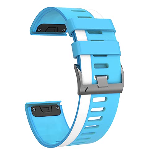 Correa de silicona de 22mm para Garmin Fenix 6 Pro flexible para evitar rozaduras