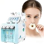 6-in-1 Hydro Oxygen Facial Machine, Microdermabrasion Pore Cleanser, Blackhead Remover with Micro Bubbles Sprayer, Home Spa & Salon Use Facial Beauty Device