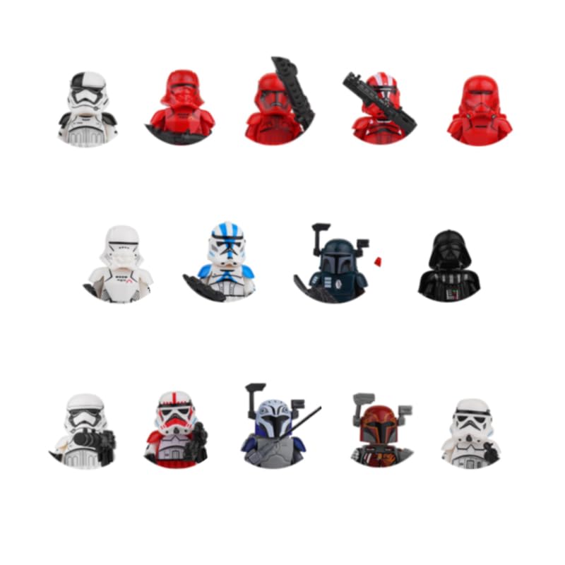 Viatia 14 pcs Clonne Army Soldiers Sets with Weapons,Battle Soldiers Generals Ornaments Gift for Boys and Girls