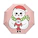 Gatto Di Natale Bambola Di Babbo Natale Ombrello Pieghevole Automatico Antivento con Auto Apri Chiudi Portatile Protezione UV Ombrelli per Viaggi Spiaggia Donne Bambini Ragazzi Ragazze