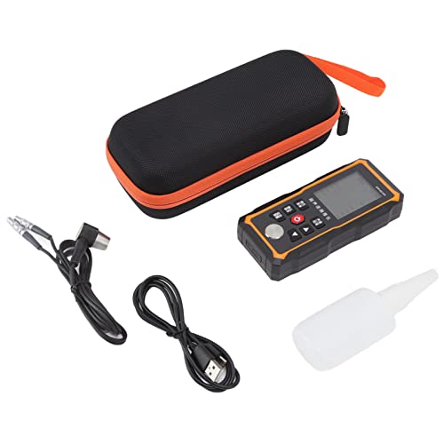 Medidor de espesores ultrasónico digital, pantalla LCD portátil, rango de medición 1,00–300,00 mm (0,04–11,8 pulg), para tuberías, recipientes a presión y placas miniatura 2