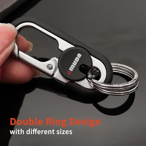 Image of Key Chains Men, 2024 Car Key Chain for Men, Anti-Loss Keychain with Double Keyrings, Quick Release Key Chain (1pc,Brown)