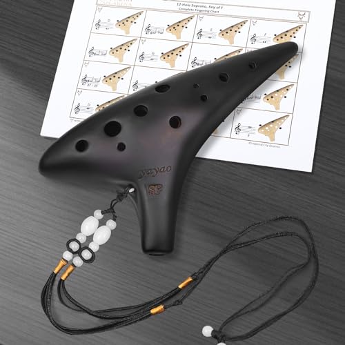 Ycxyq YCXYQUS0006 Soprano F Key - Ocarina Professional Master Tuning 12-Hole Ceramic Piccolo Smoked Craft Firing Comes thumb #5
