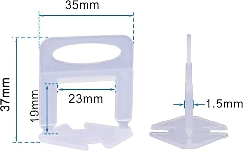 Miniatura 2 de Clips de sistema de nivelación de azulejos de 116 pulgadas, clips niveladores de azulejos de 116 pulgadas, 2000 unidades, espaciadores niveladores