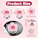 WJIAAA 2 Pcs Push to Start Button Cover, Girly Pink Flower Car Accessories Resin Cute Car Decorations for Women, Universal Engine Start Stop Button Decor