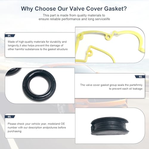 Image of VS50583R Valve Cover Gasket Set Fit for Hyundai Elantra Tiburon Tucson Kia Spectra Sportage Spectra5 2.0L.