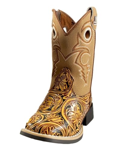 Twister Western Boots Girls River Floral Zip Closure Tan 443009708
