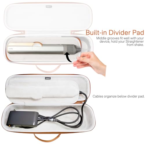RAIACE Hard Storage Case Compatible with Dyson Airstrait Straightener, Travel Carrying Bag. (case only). - Gray4