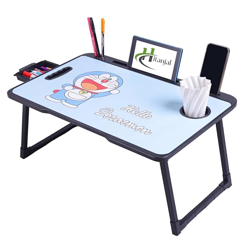 Image of Hitanjal Study Table Bed Table Premium Laptop Table /Foldable and Portable Wooden /Writing Desk for Office /Home /School (B Dore)