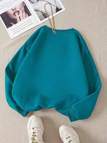 Image of SXV STYLE Solid Plain Unisex Cotton Oversized Baggy Sweatshirt