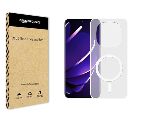 Image of amazon basics Luxury Paper Thin Case Cover for Redmi Note 14 Pro Plus 5G | Matte Finish | Compatible with magsafe | (White, Redmi Note 14 Pro Plus 5G)