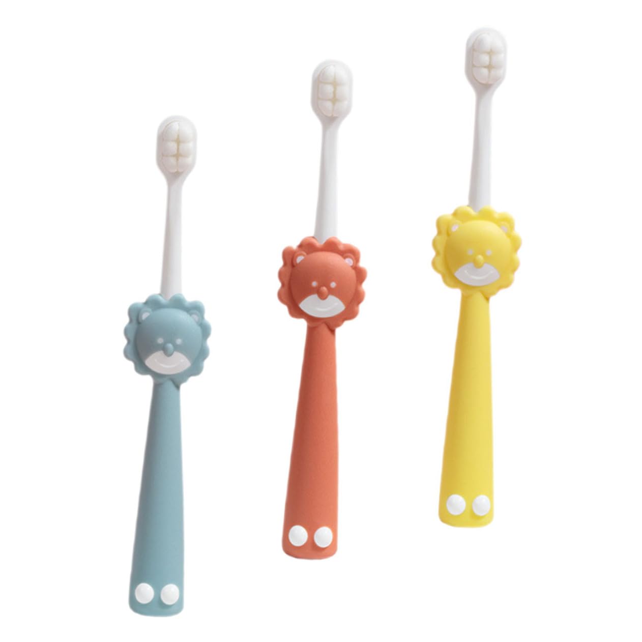 4 Sets Ergonomisches Design Kinderzahnbürsten Für Kinder Weiche Borsten Cartoon-form 3 Stück * 4