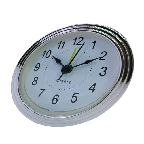 RETUOLWAG Mecanismo de reloj despertador, 7,6 cm de diámetro, números arábigos o romanos, inserto redondo para entusiastas de los relojes