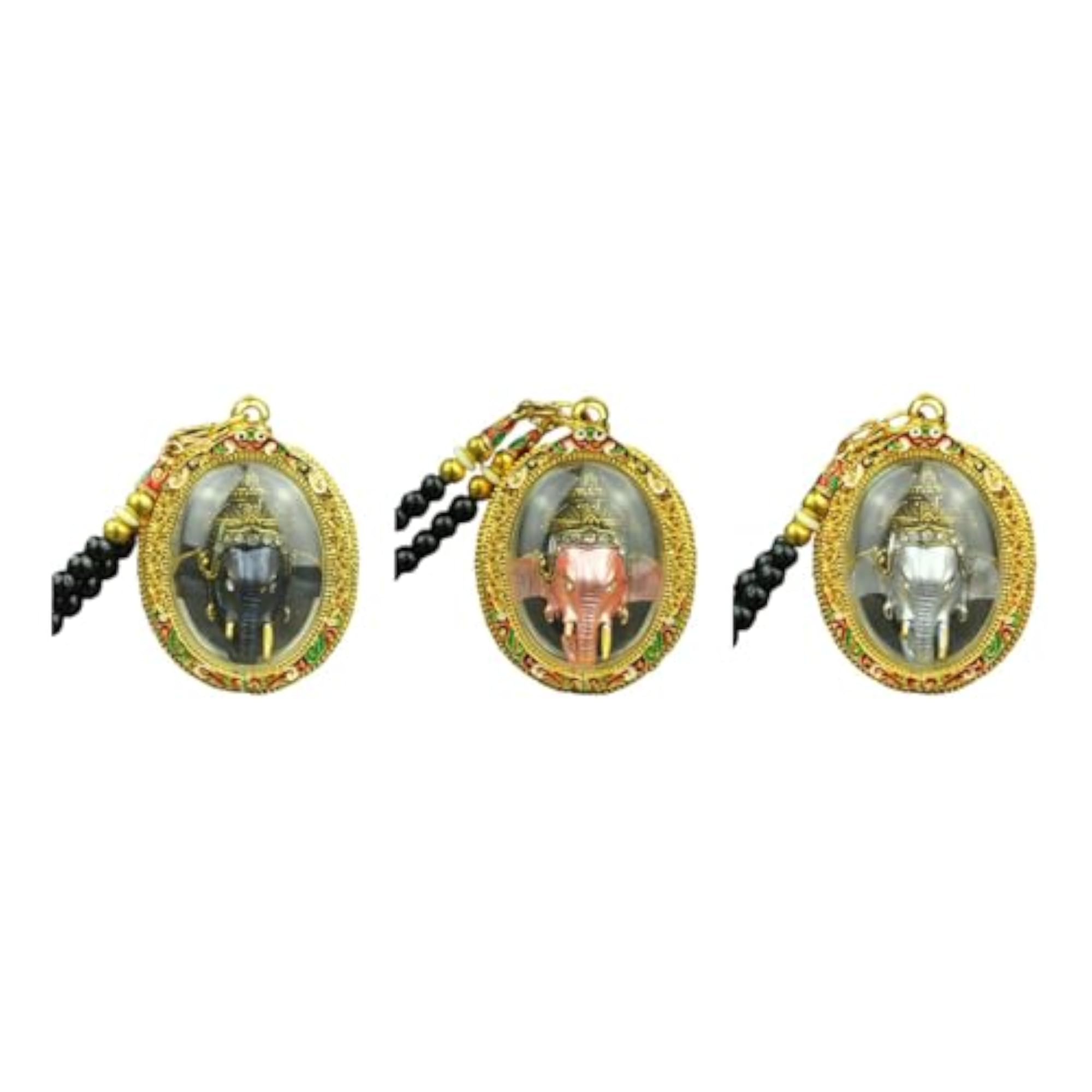 Thai Buddha Amulet Pendant with Gold Color Plating