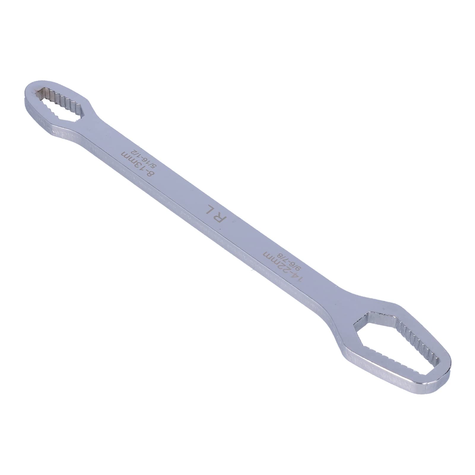 Jelquix Universal Double Ended Wrench Durable Chrome Plated Self Tightening Tool for Home and Auto Repair 8-22mm (Silver)