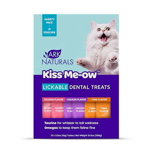 Ark Naturals, Kiss Me-Ow Lickable Variety Pack, 21 x 0.5 oz Assorted Tubes