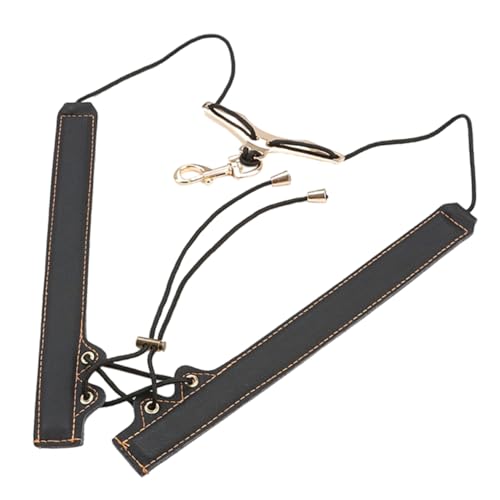 Toddmomy Adjustable Saxophone Belt Gold Thread Padded Shoulder Strap Safe