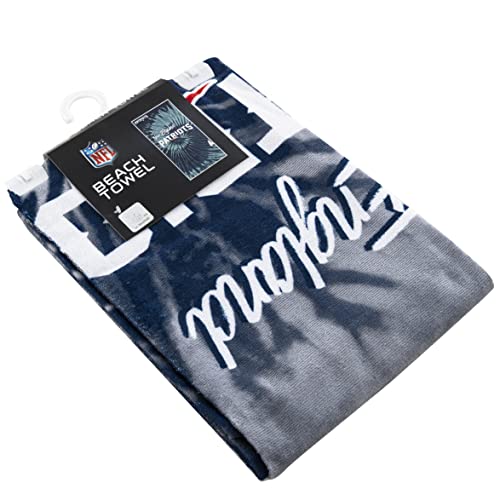 Image of Northwest NFL New England Patriots Unisex-Adult Beach Towel, 30 inch x 60 inch, Psychedelic