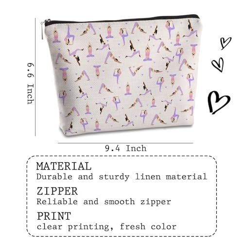 Yoga Gifts for Women Makeup Bag Yoga Accessories Organizer Pouch Yoga Lovers Birthday Christmas Gift Cosmetic Travel Bag for Yoga Instructor Pilates Teacher Gym Lovers2