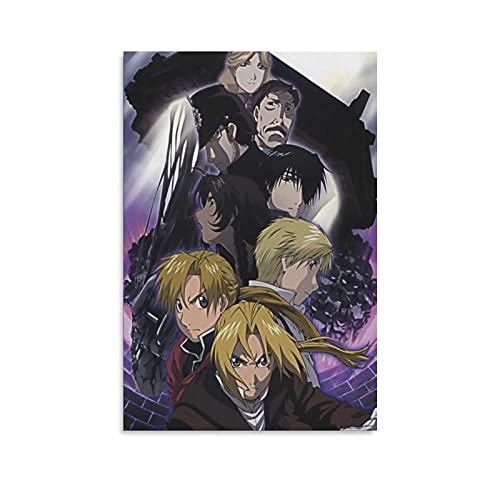 HZHY Fullmetal Alchemist Conqueror of Shamballa Anime Canvas Poster Bedroom Decor Sports Landscape Office Room Decor Gift 12x18inchs(30x45cm)