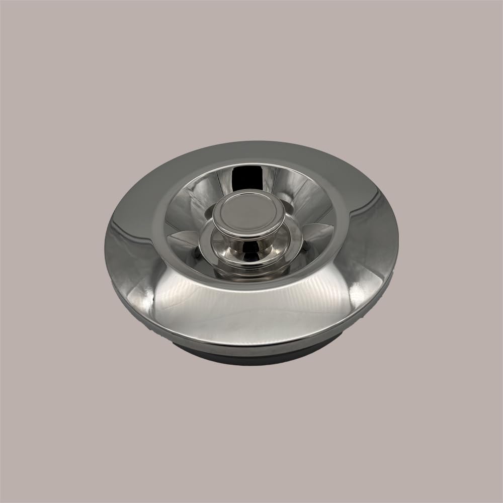 Lucgel Coperchio in Acciaio Inox per Carapina Gelato, con Pomolo Centrale, Diametro 20 cm
