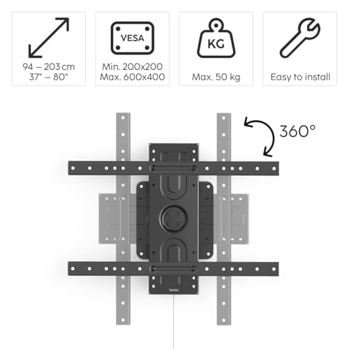 TV Wall Mount - Portrait & Landscape - 80" to 50kg, black - Image 2